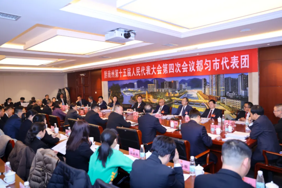 洪湖鵬在參加都勻代表團審議時強調：堅決扛起強州府 挑大梁的光榮使命 在譜寫新篇章建設模范州打造增長極的火熱實踐中作出新的更大貢獻